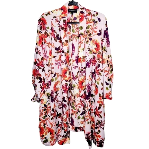 Lane Bryant Pink Floral Cardigan - Picture 1 of 6